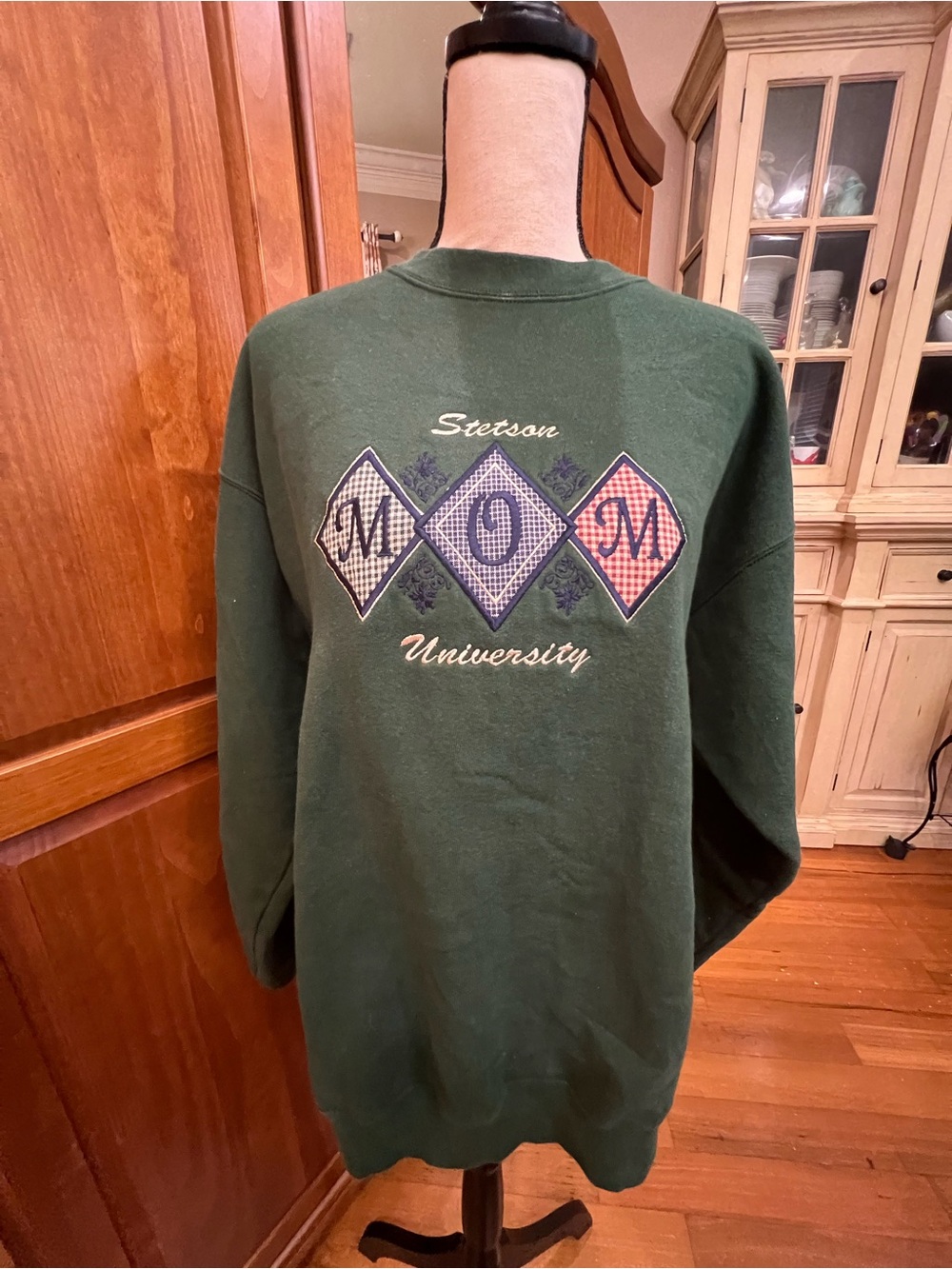 Stetson University Mom Dark Green Sweatshirt Embroidered
